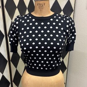 Cute Polka Dot Sweater Girl Vibes Sweater -XS